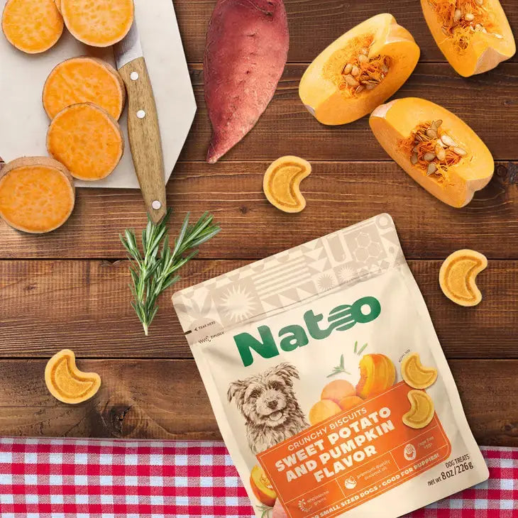 Natoo Biscuits Sweet Potato and Pumpkin Flavor Dog Recipe Natoo