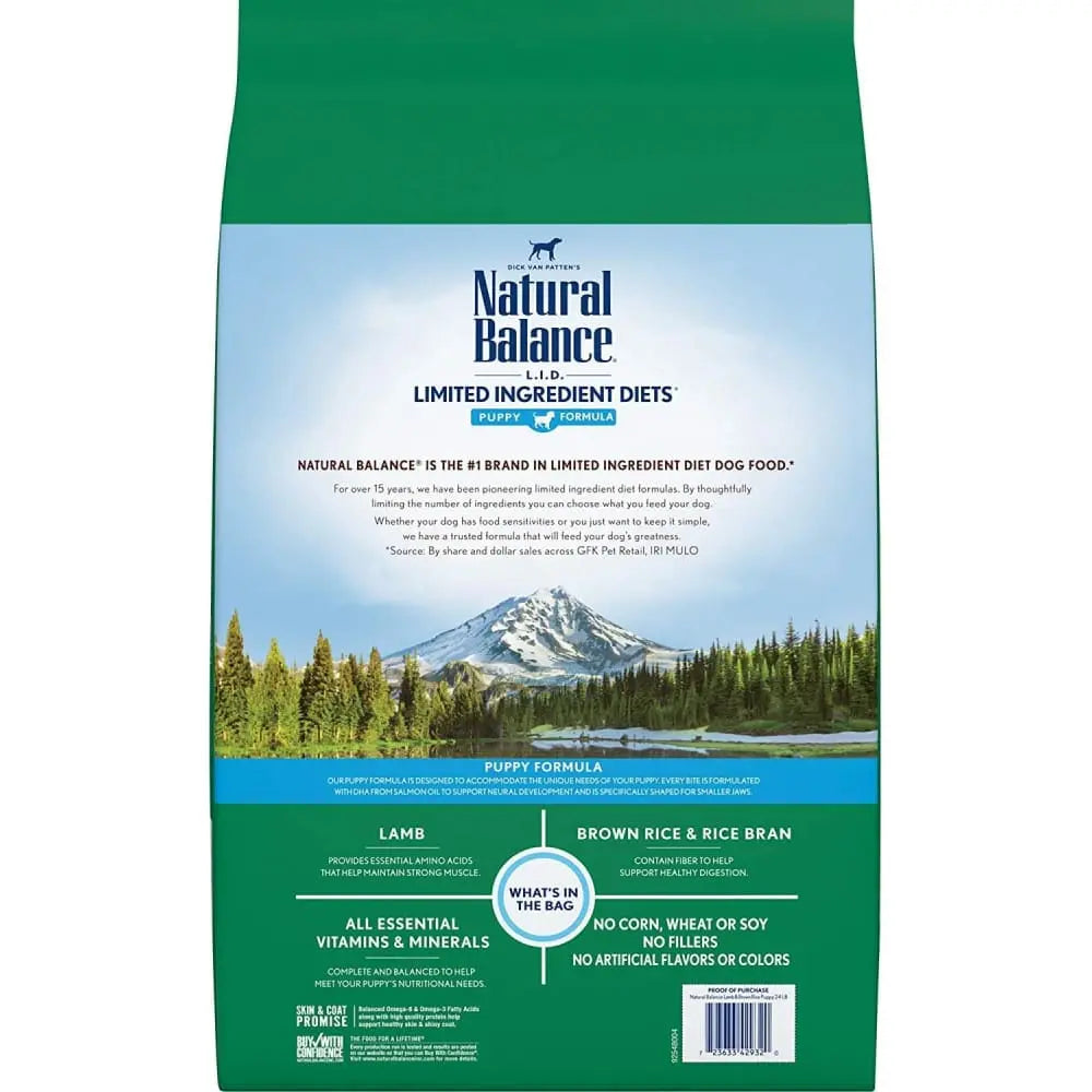 Natural Balance Pet Foods L.I.D. Puppy Dry Dog Food Lamb & Brown Rice, Natural Balance
