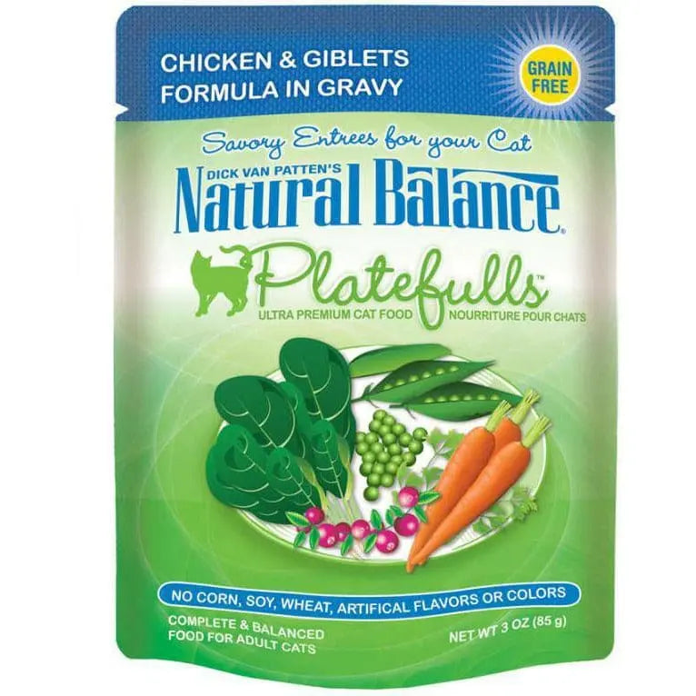 Natural Balance Pet Foods Platefulls Chicken & Giblets Formula in Gravy Cat Wet Food 3 oz, 24 pk Natural Balance CPD