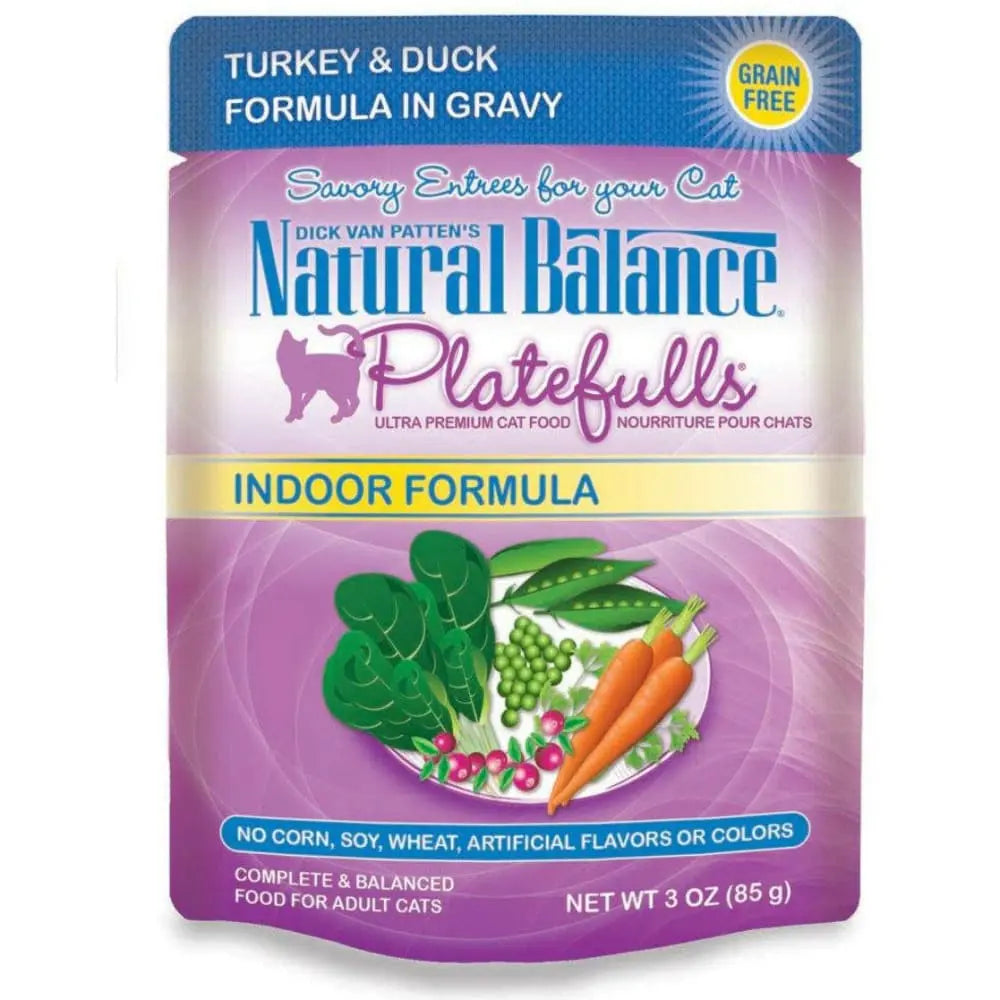 Natural Balance Pet Foods Platefulls Indoor Turkey & Duck Formula in Gravy Cat Wet Food Natural Balance CPD