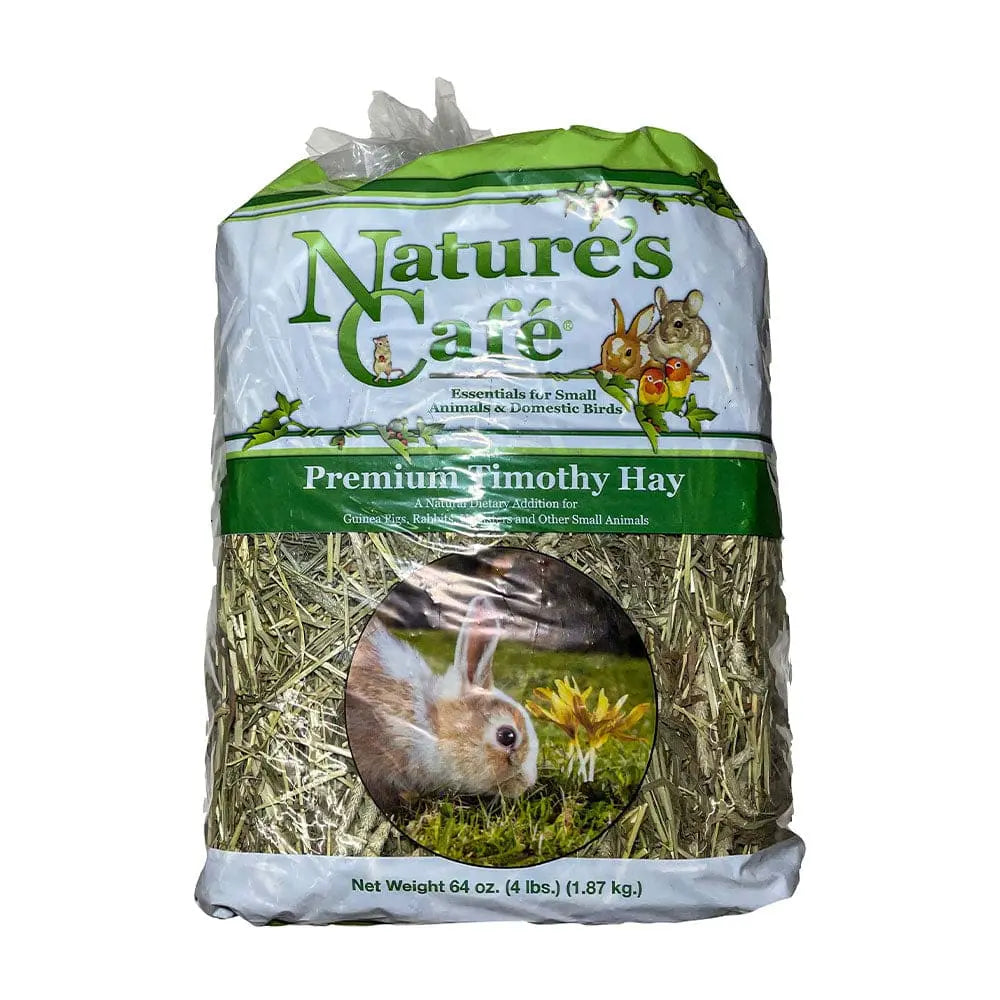 Nature's Café® Timothy Bale for Guinea Pigs, Rabbits, Hamsters, and other Small Animals 64oz Round Lake Farm