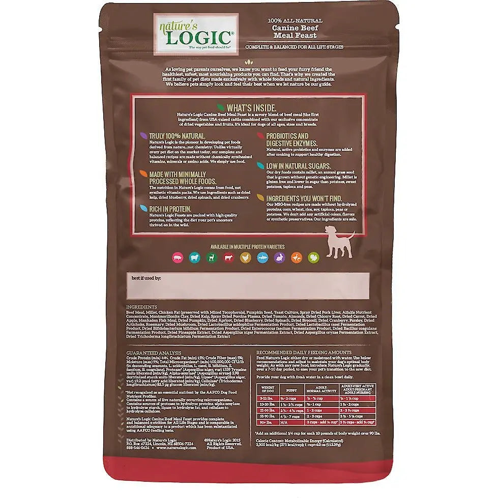 Nature's Logic Canine Beef Meal Feast Dry Dog Food Nature's Logic