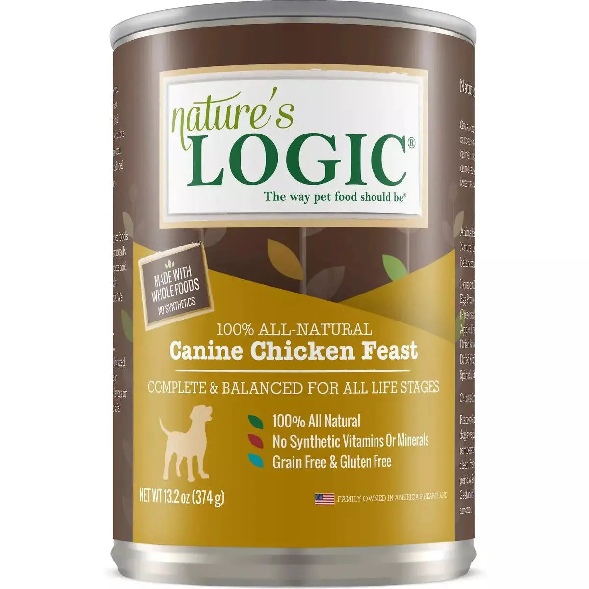 Nature's Logic Canine Chicken Feast Grain-Free Canned Dog Food 13.2 oz case of 12 Nature's Logic