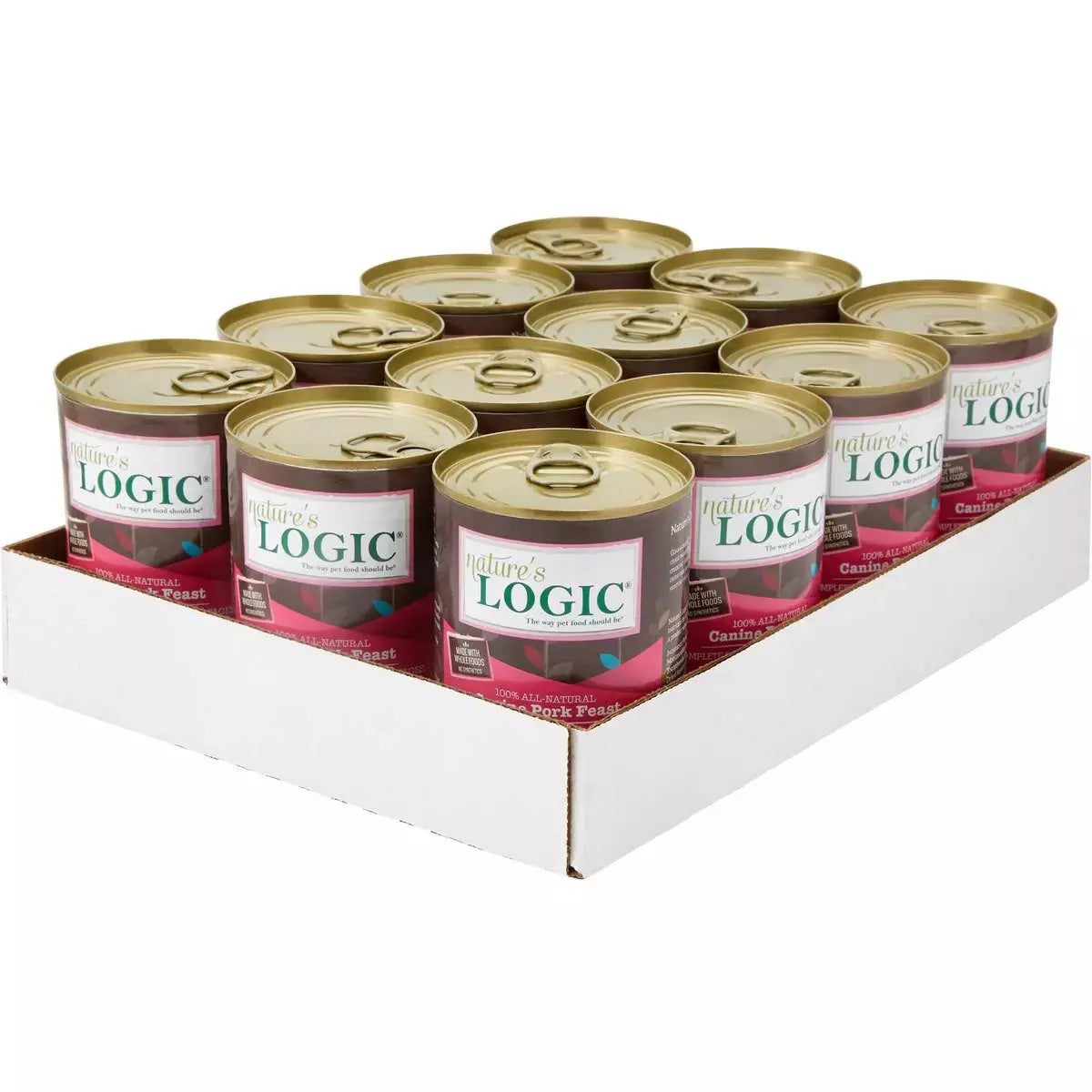 Nature's Logic Canine Pork Feast Grain-Free Canned Dog Food 13.2 oz Case of 12 Nature's Logic