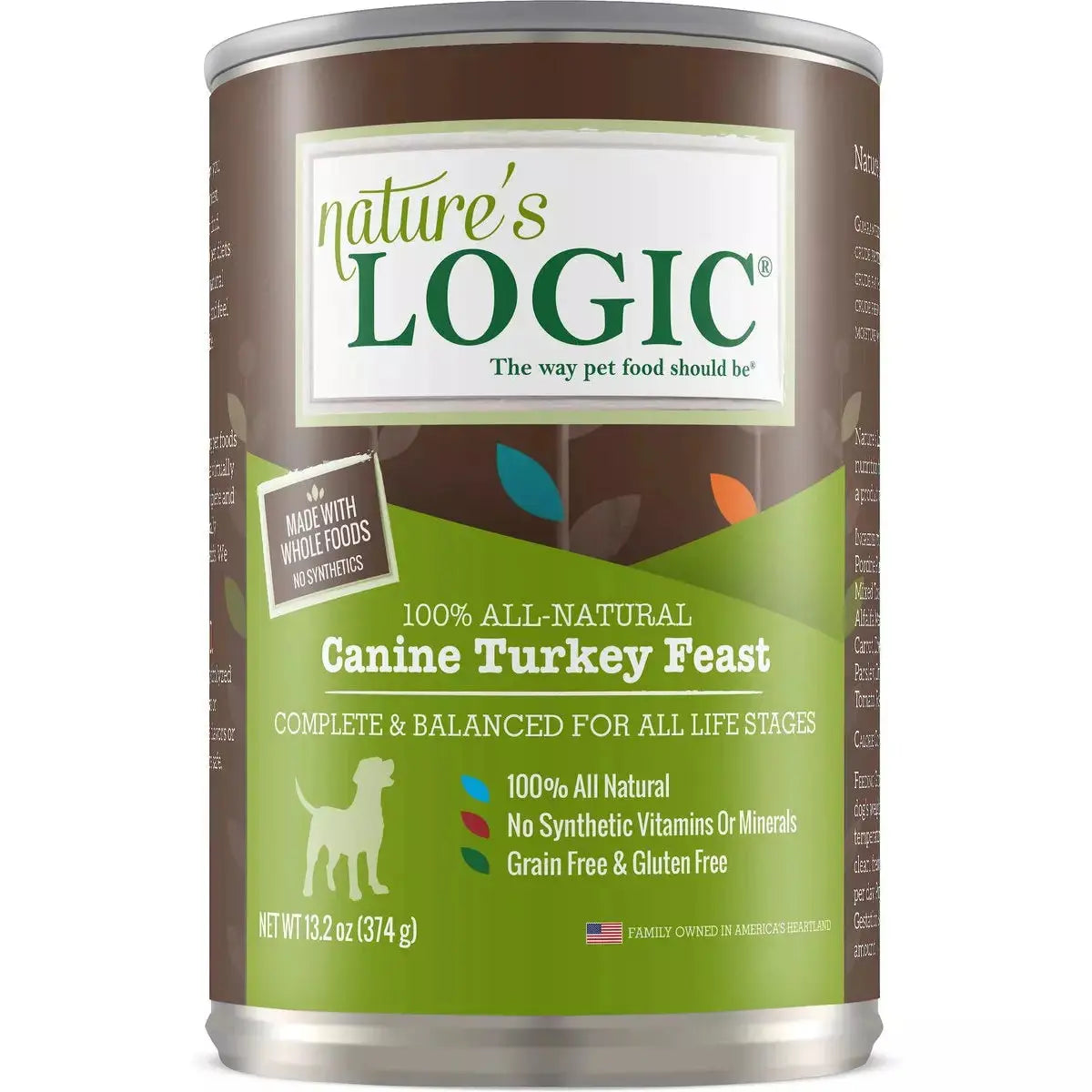 Nature's Logic Canine Turkey Feast Grain-Free Canned Dog Food 13.2 oz Case of 12 Nature's Logic