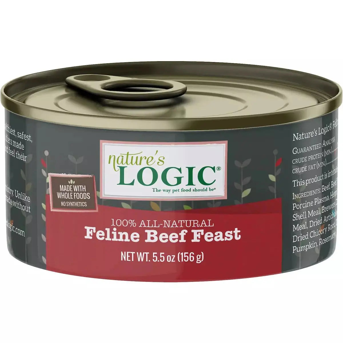 Nature's Logic Feline Beef Feast Grain-Free Canned Cat Food 5.5 oz Case of 24 Nature's Logic
