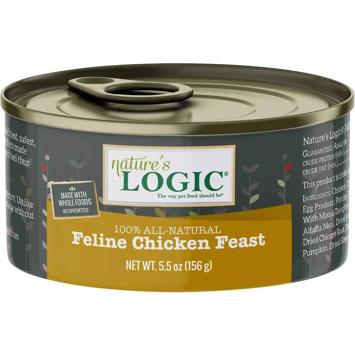 Nature's Logic Feline Chicken Feast Grain-Free Canned Cat Food 5.5 oz Case of 24 Nature's Logic