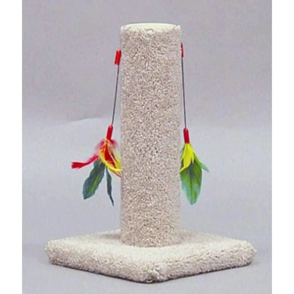 North American Pet Cat Post with Feather Scratching Post Neutral Tone 1ea/17.5 in North American Pet