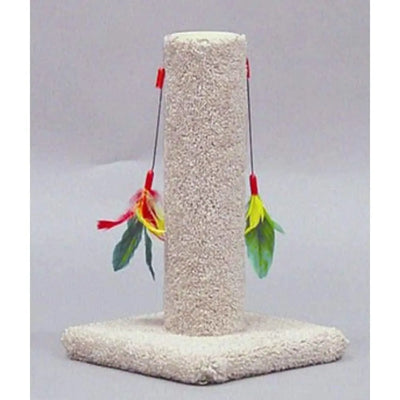 North American Pet Cat Post with Feather Scratching Post Neutral Tone 1ea/17.5 in North American Pet