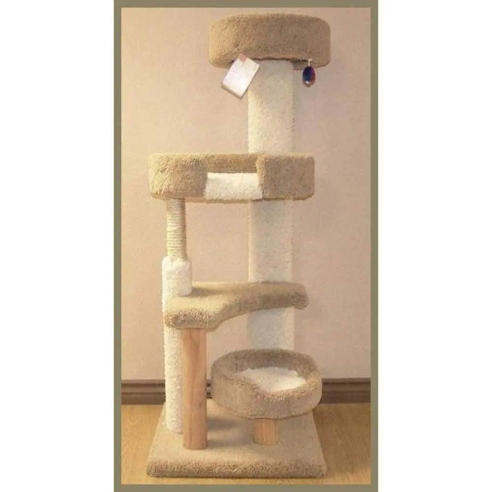 North American Pet Kitty Hangout Hangout Tower Assorted 55.5 in North American Pet