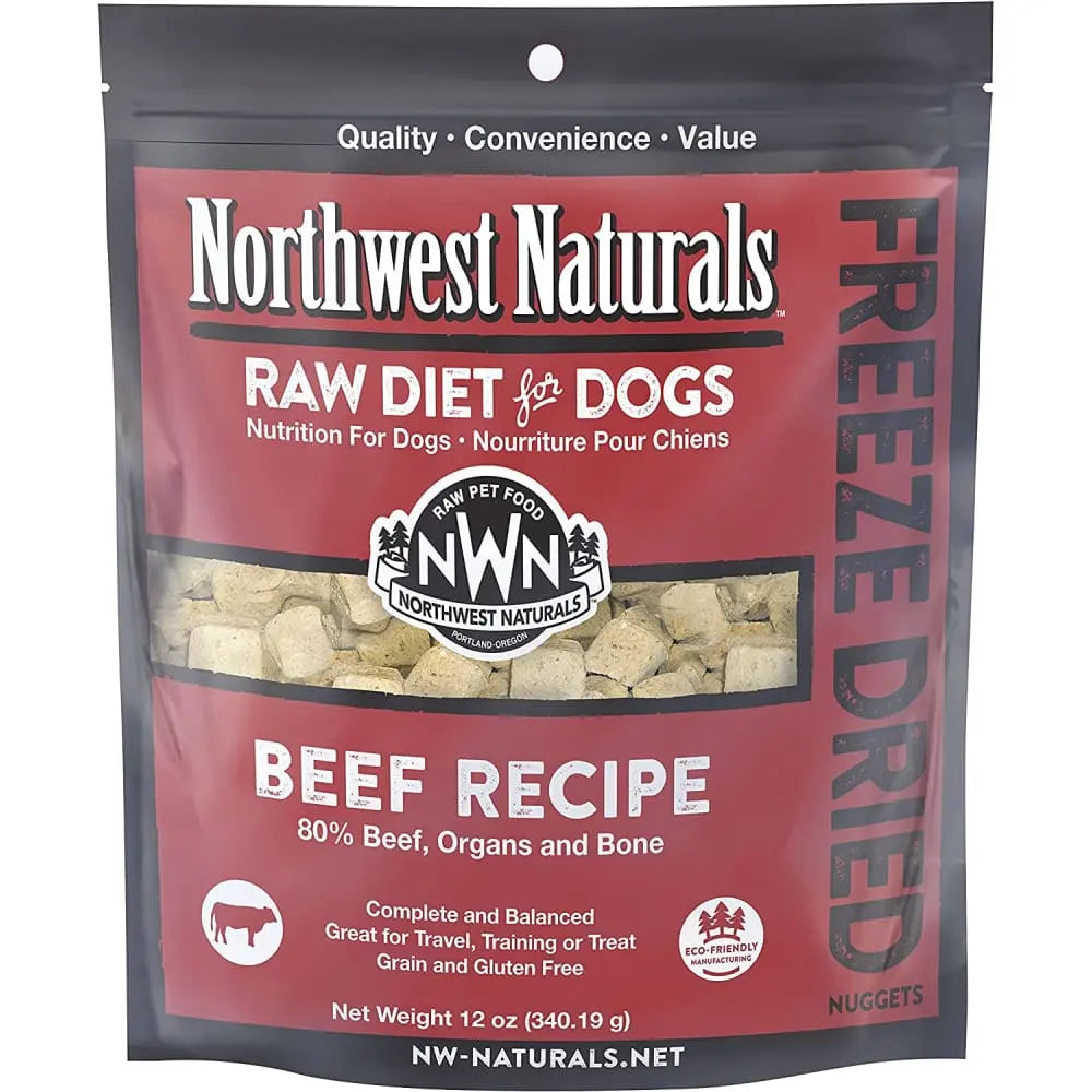 Northwest Naturals Freeze Dried Raw Diet for Dogs Beef Nuggets Dog Food Northwest Naturals