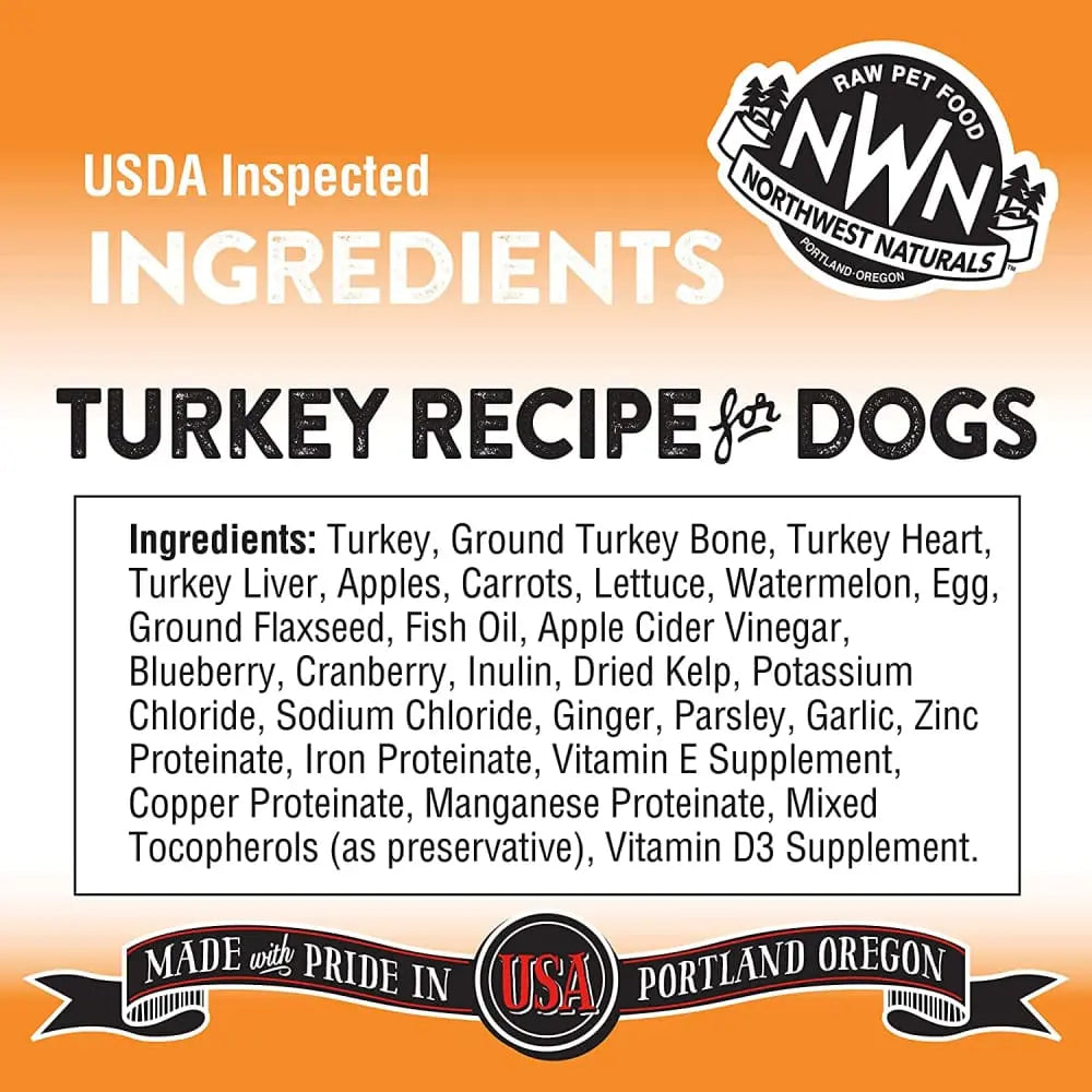 Northwest Naturals Freeze Dried Raw Diet for Dogs Turkey Nuggets Dog Food Northwest Naturals
