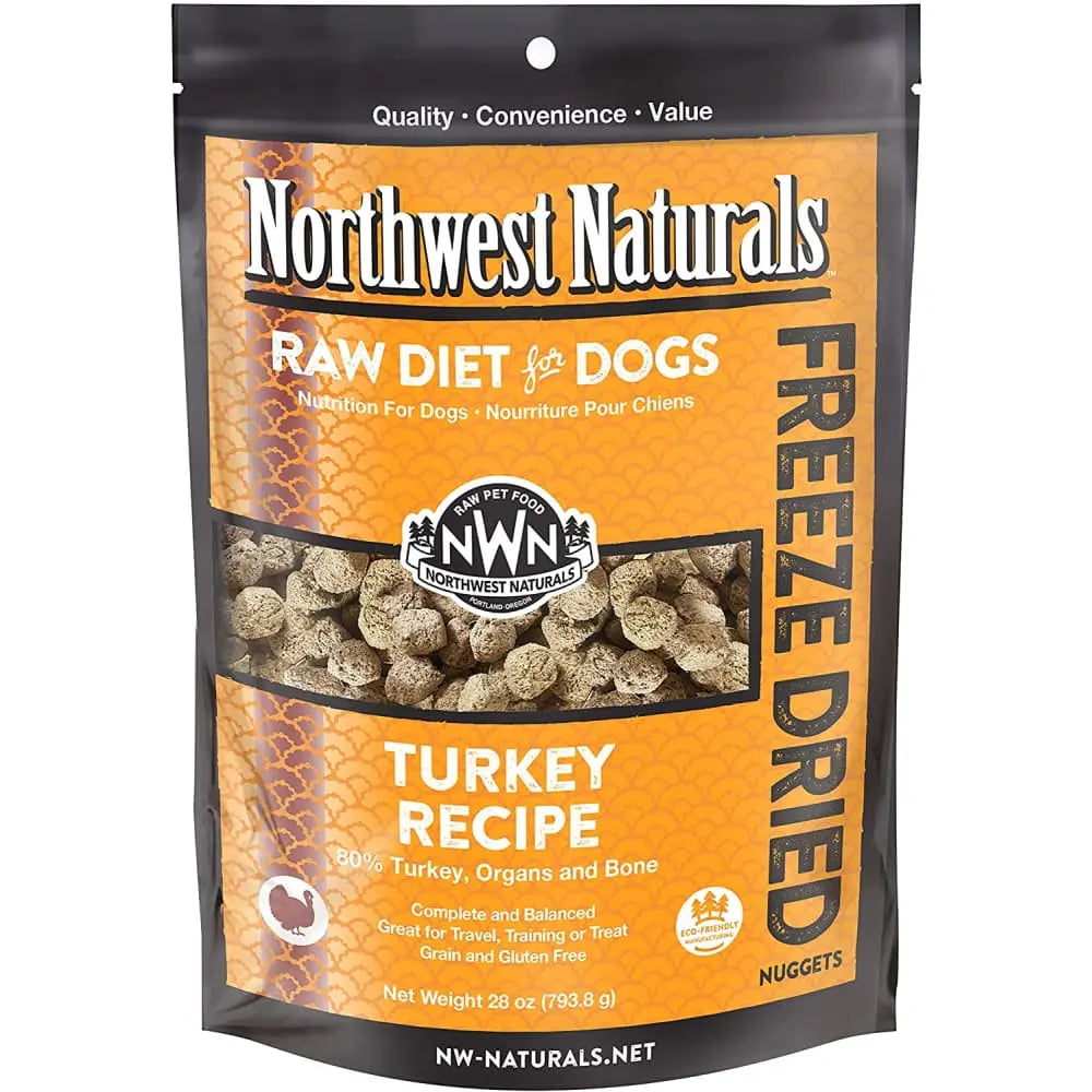 Northwest Naturals Freeze Dried Raw Diet for Dogs Turkey Nuggets Dog Food Northwest Naturals