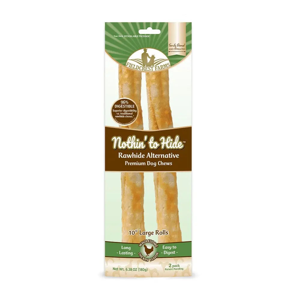 Nothin' to Hide? Large 10" Chicken Roll Dog Chew 2 Pack Ethical