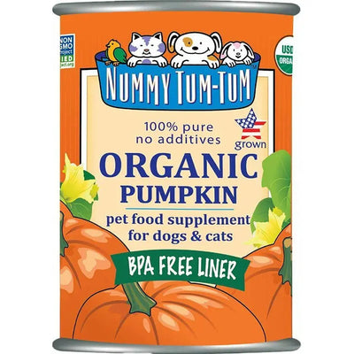 Nummy Tum-Tum Pure Organic Pumpkin Canned Dog & Cat Food 12/15oz Nummy Tum-Tum