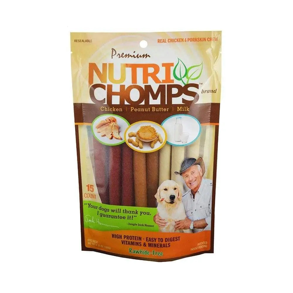 Nutri Chomps Assorted Flavor Mini Twist Dog Treats 6 Inch 15 Count Nutri Chomps