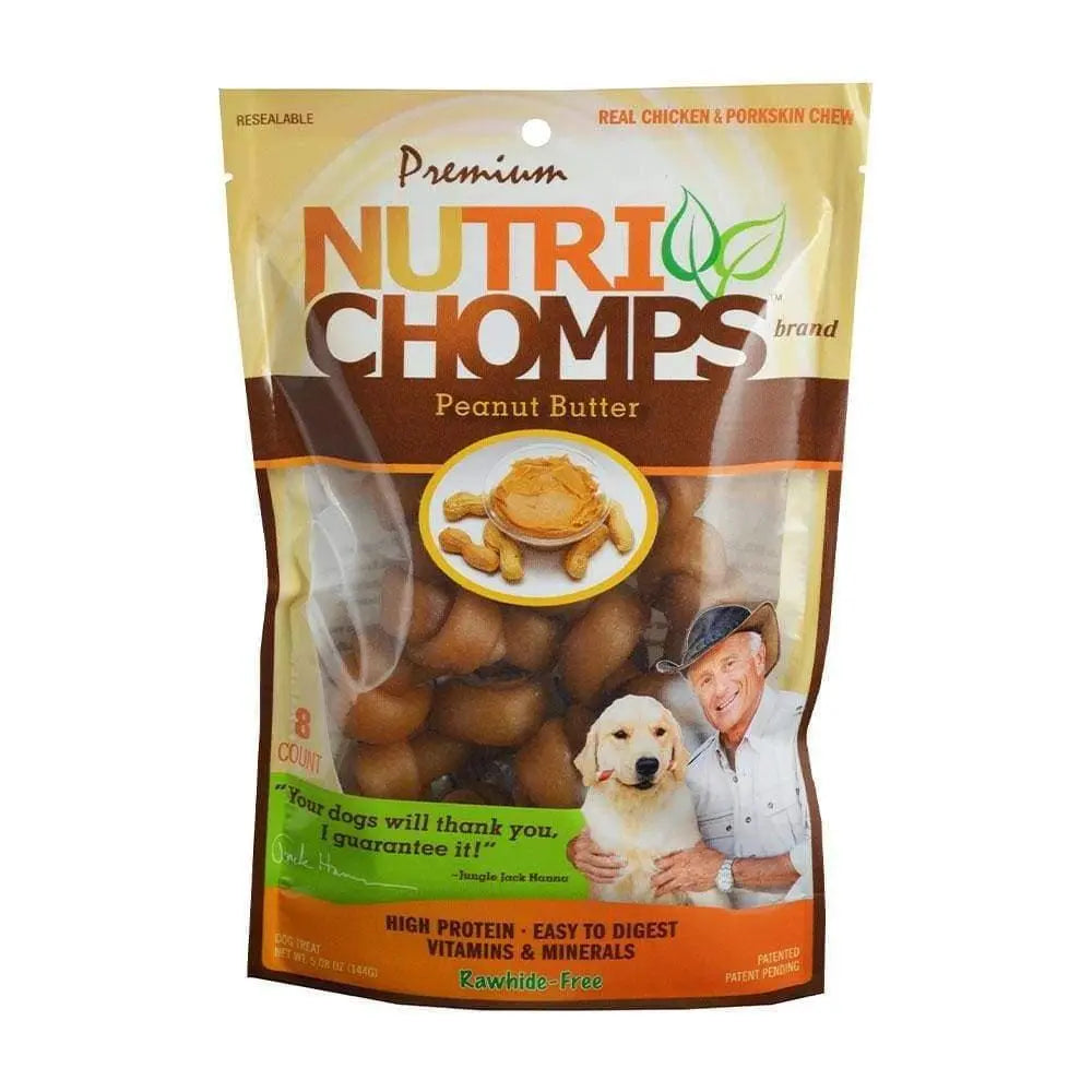 Nutri Chomps Peanut Butter Mini Knot Dog Treats 2 Inch 15 Count Nutri Chomps