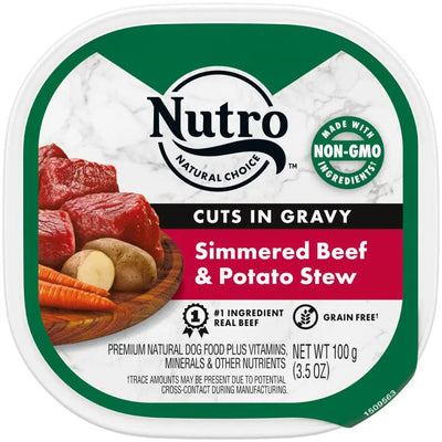 Nutro Products Grain Free Cuts in Gravy Adult Wet Dog Food Beef & Potato Stew Nutro