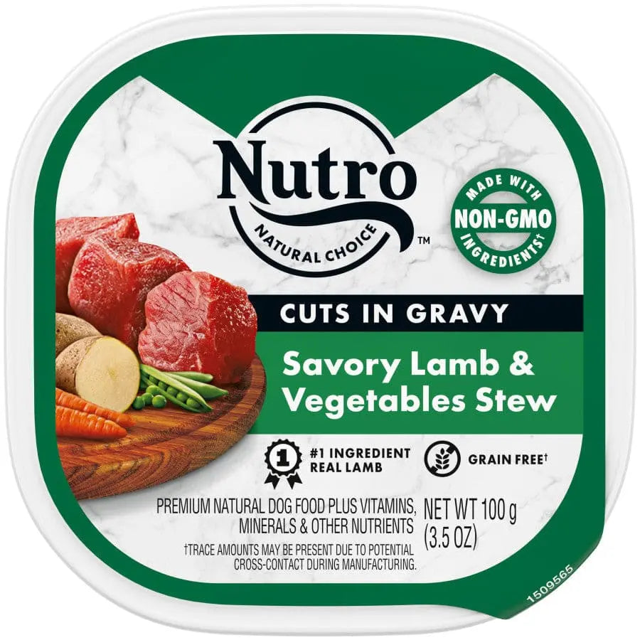 Nutro Products Grain Free Cuts in Gravy Adult Wet Dog Food Savory Lamb & Vegetable Stew Nutro