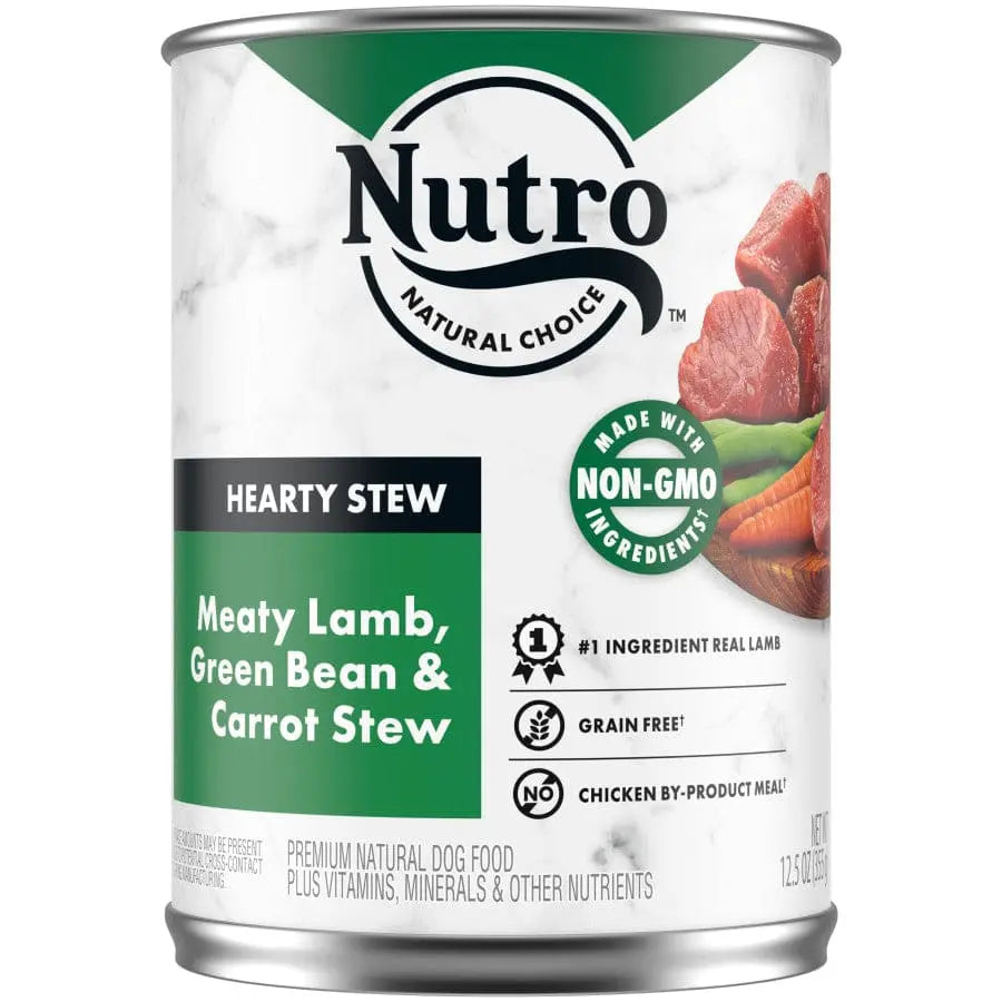 Nutro Products Hearty Stew Cuts in Gravy Adult Wet Dog Food Lamb, Green Bean & Carrot Stew, Nutro