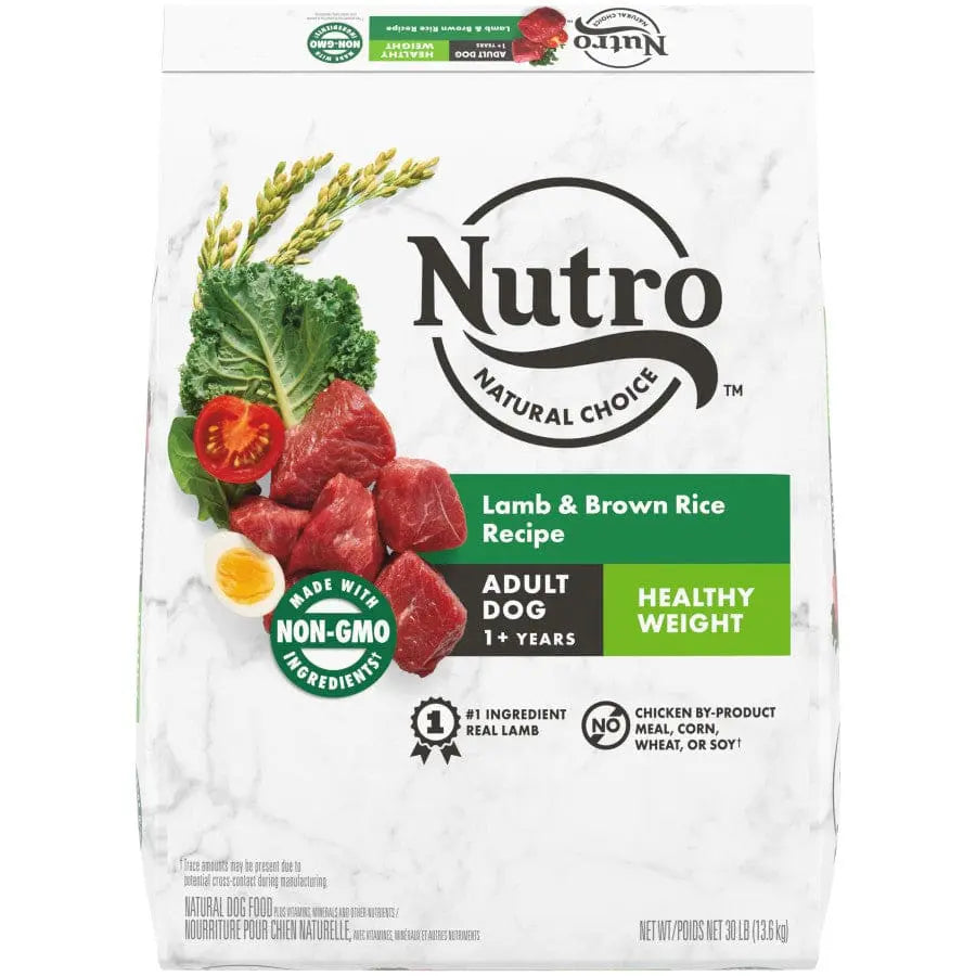 Nutro Products Natural Choice Healthy Weight Adult Dry Dog Food Lamb & Brown Rice, 30 lb Nutro