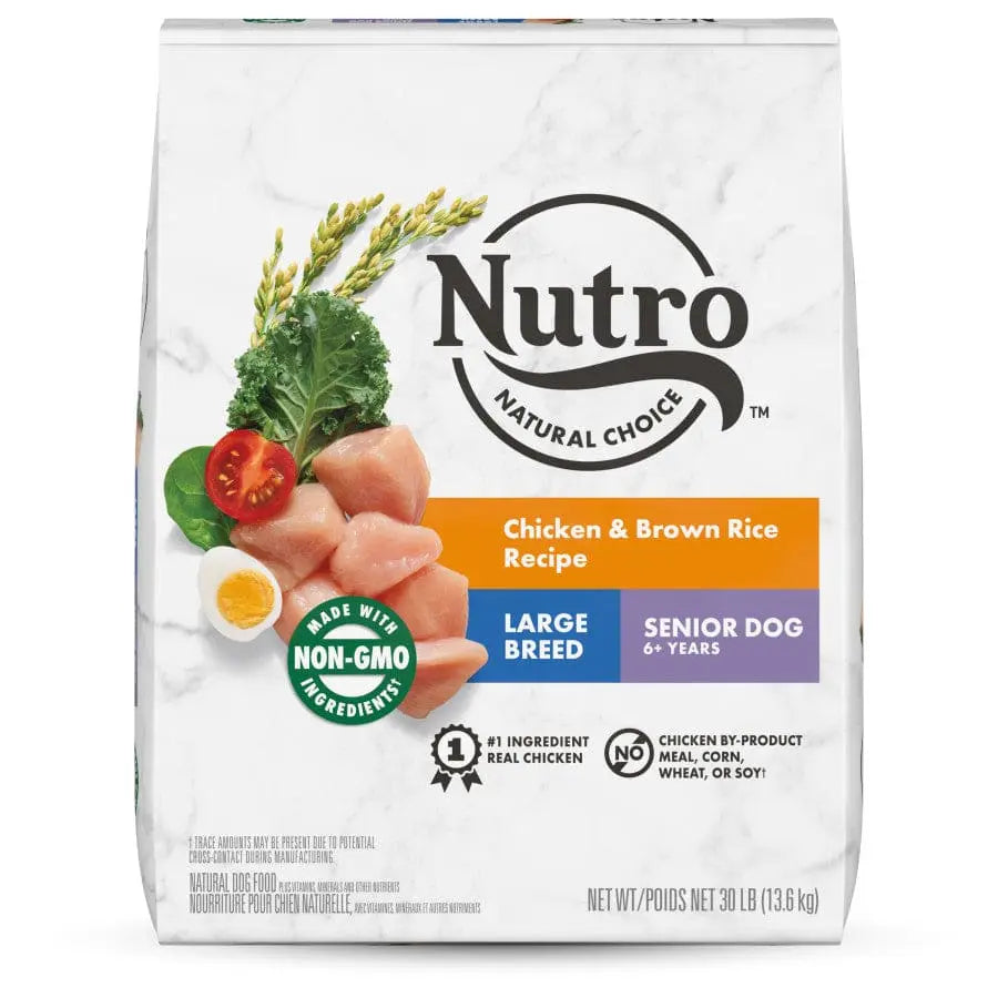 Nutro Products Natural Choice Large Breed Senior Dry Dog Food Chicken & Brown Rice, 30 lb Nutro