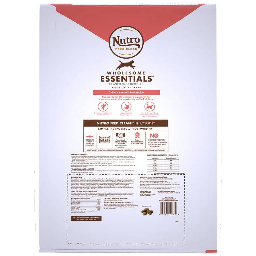 Nutro Products Wholesome Essentials Adult Dry Cat Food Salmon & Brown Rice Nutro