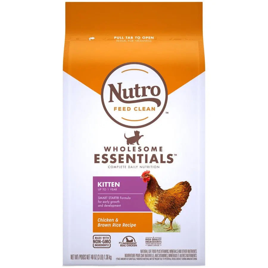 Nutro Products Wholesome Essentials Early Development Kitten Dry Cat Food Chicken & Brown Rice, 3 lb Nutro