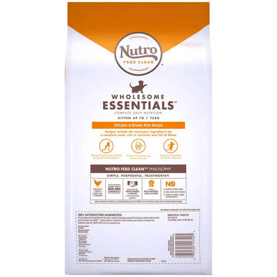 Nutro Products Wholesome Essentials Early Development Kitten Dry Cat Food Chicken & Brown Rice, 3 lb Nutro
