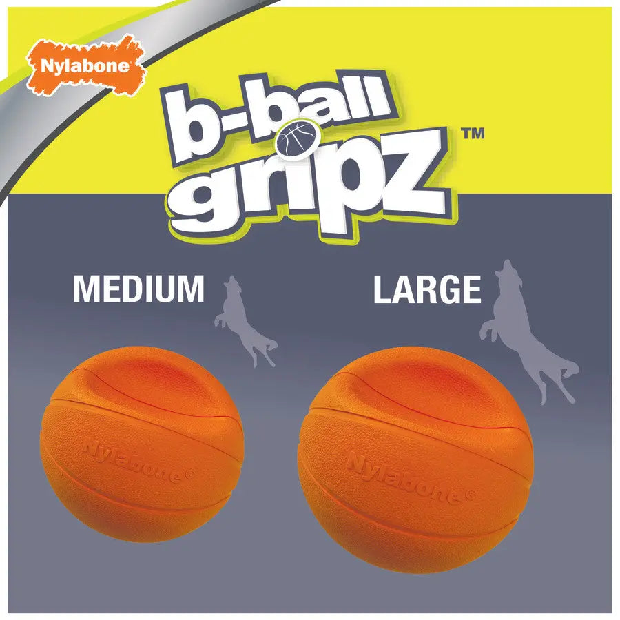 Nylabone Power Play Dog Basketball B-Ball Gripz Nylabone