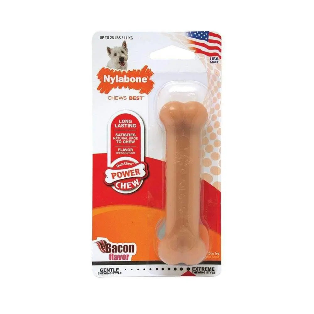 Nylabone® Dura Chews® Power Chews Bacon Flavor Long Lasting Chews Dog Toys Regular Up to 25 Lbs Nylabone®