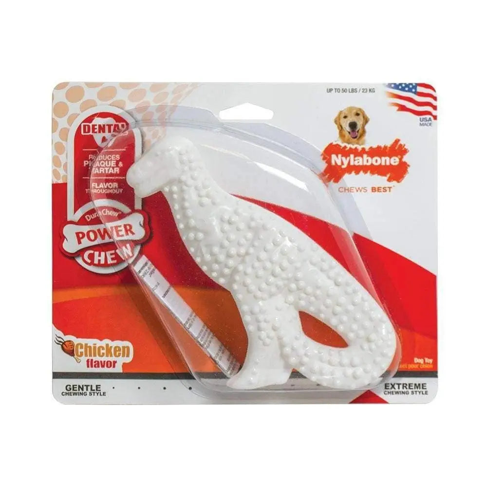 Nylabone Dura Chews Power Chews Chicken Flavor Dinosaur Dental Chews Dog Toys Giant Up to 50 Lbs Talis Us
