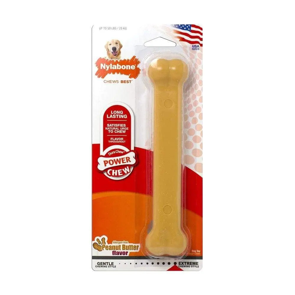 Nylabone® Dura Chews® Power Chews Peanut Butter Flavor Long Lasting Chews Dog Toys Giant Up to 50 Nylabone®