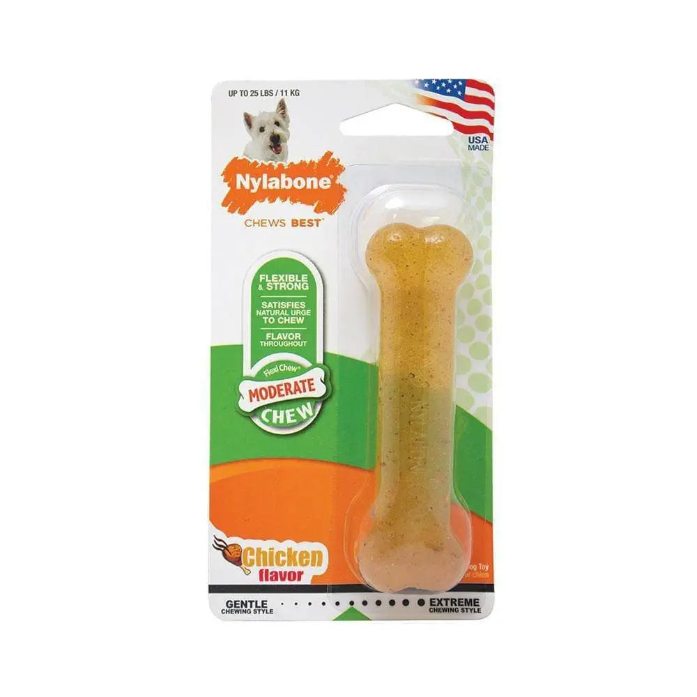 Nylabone® Flexi Chews® Moderate Chews Chicken Flavor Flexible Chews Dog Toys Regular Up to 25 Lbs Nylabone®