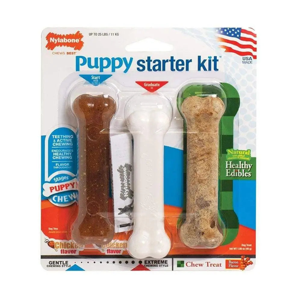 Nylabone® Teething Puppy Chews Starter Kit for Puppy Regular Up to 25 Lbs Nylabone®