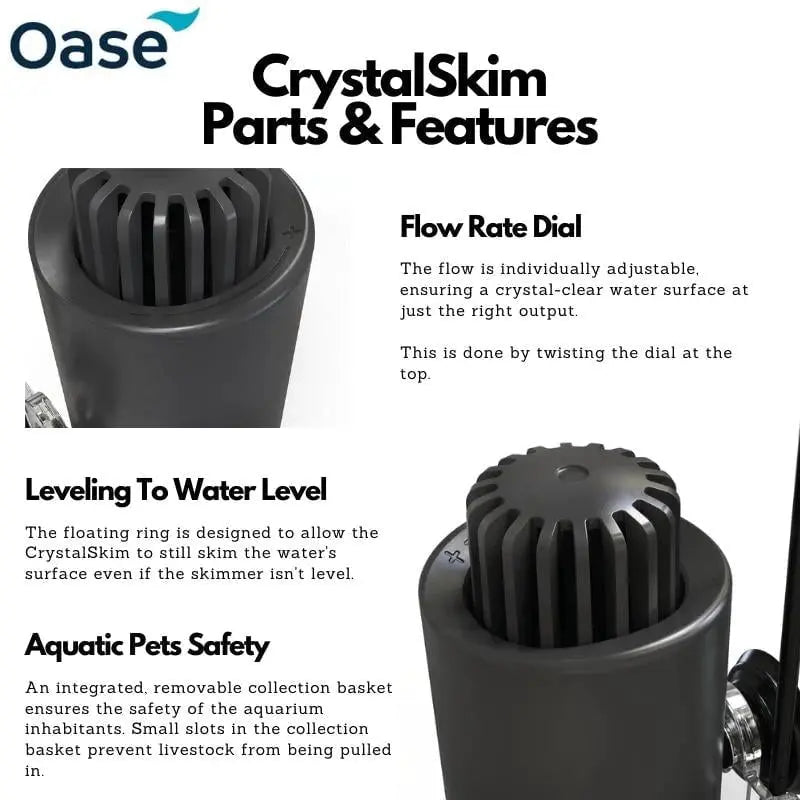 Oase CrystalSkim Surface Aquarium Skimmer OASE