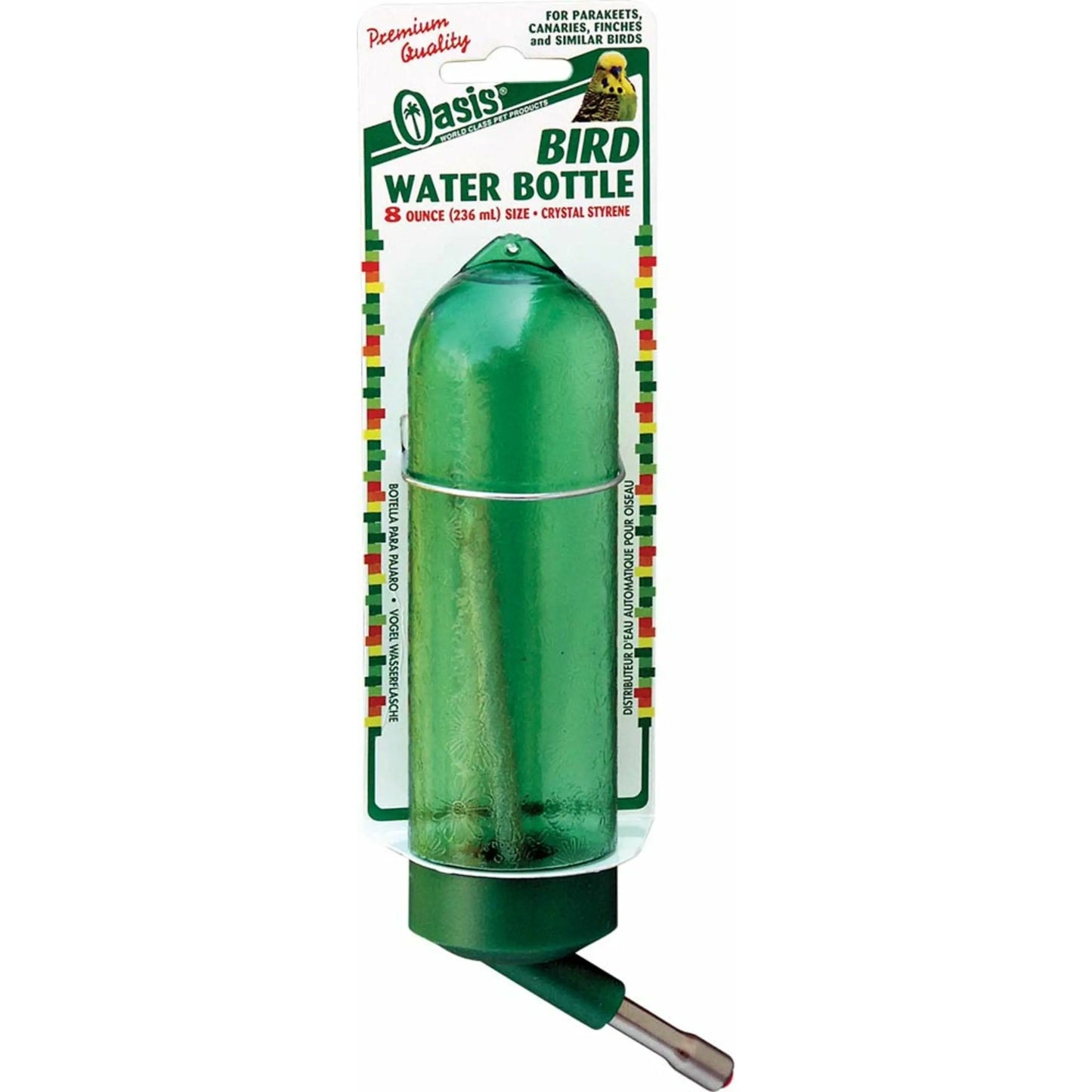 Oasis Bird Water Bottle Green Oasis