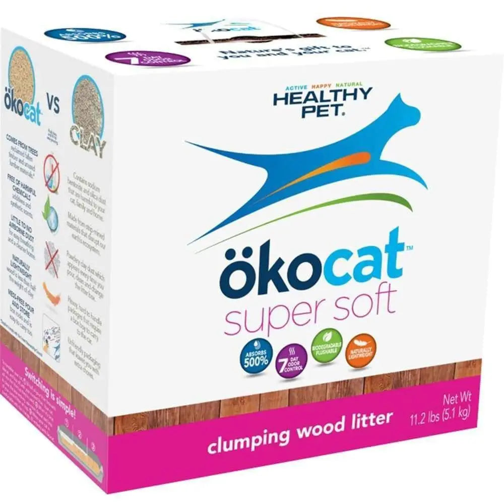 Okocat Super Soft Clumping Wood Litter 11.2 lbs Healthy Pet