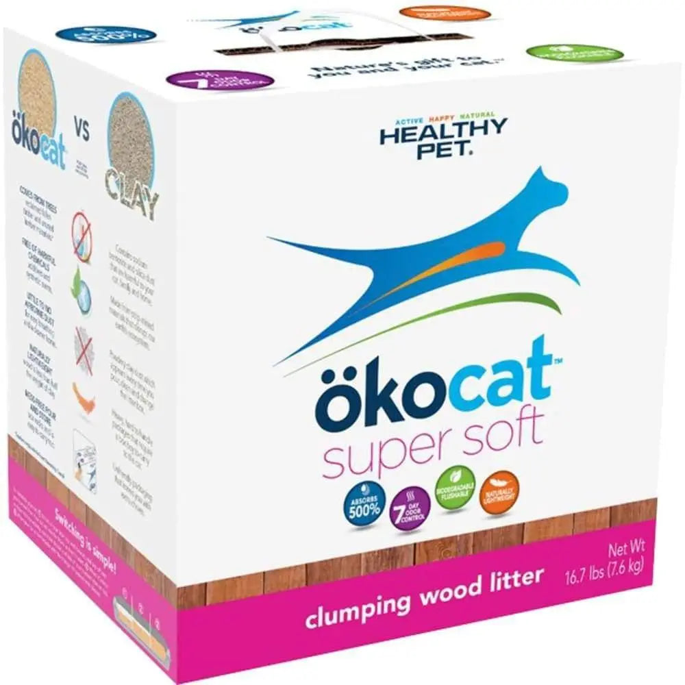 Okocat Super Soft Clumping Wood Litter 16.7 lbs Healthy Pet