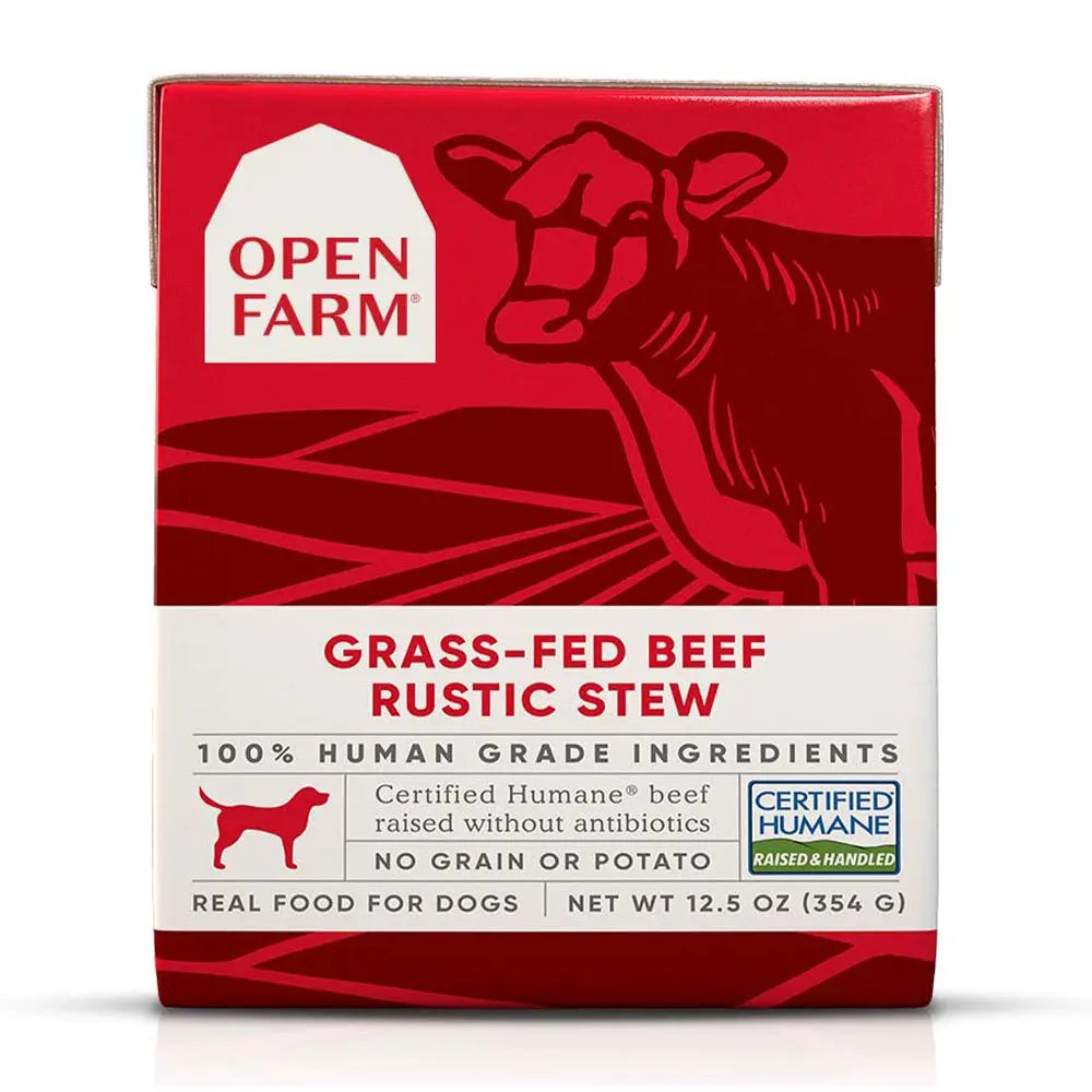 Open Farm® Grass-Fed Beef Rustic Stew Wet Dog Food 12.5oz case of 12 Open Farm
