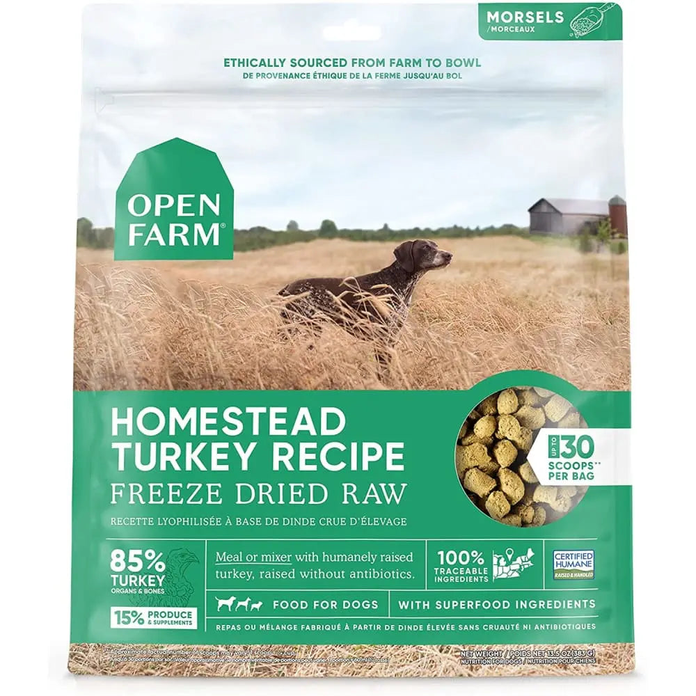 Open Farm® Homestead Turkey Freeze Dried Raw Dog Food Open Farm