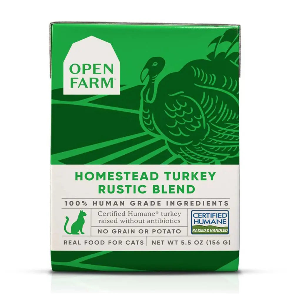 Open Farm® Homestead Turkey Rustic Blend Wet Cat Food 5.5oz case of 12 Open Farm