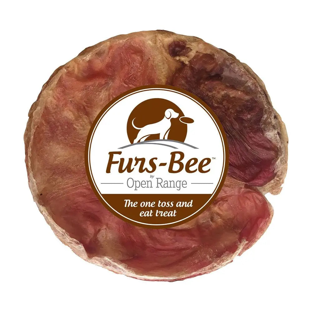 Open Range Furs-Bee Beef Bladder Disc Dog Treats  7 Inch 15 per Case Open Range