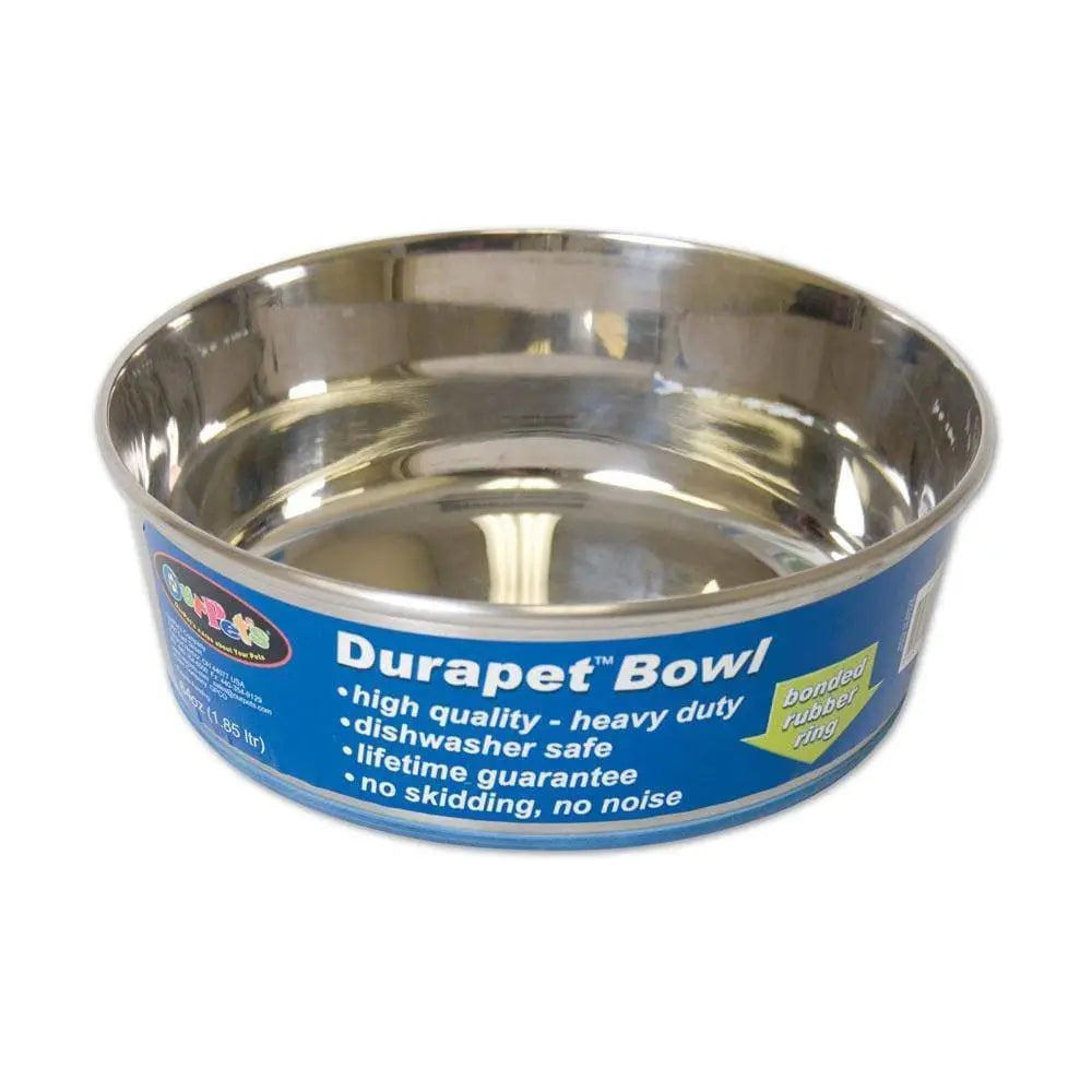 OurPets® Premium Rubber-Bonded Stainless Steel Bowl for Dog 3 Quartz OurPets®