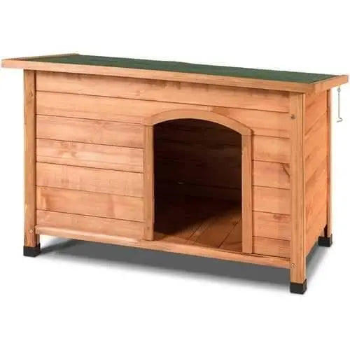 Outdoor Wood Weather Resistant Home Ground Dog House Costway