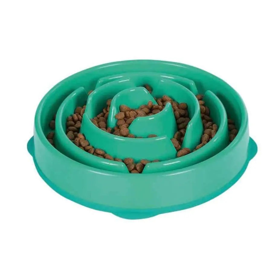 Outward Hound Fun Feeder Slo-Dog Bowl Turquoise Outward Hound CPD