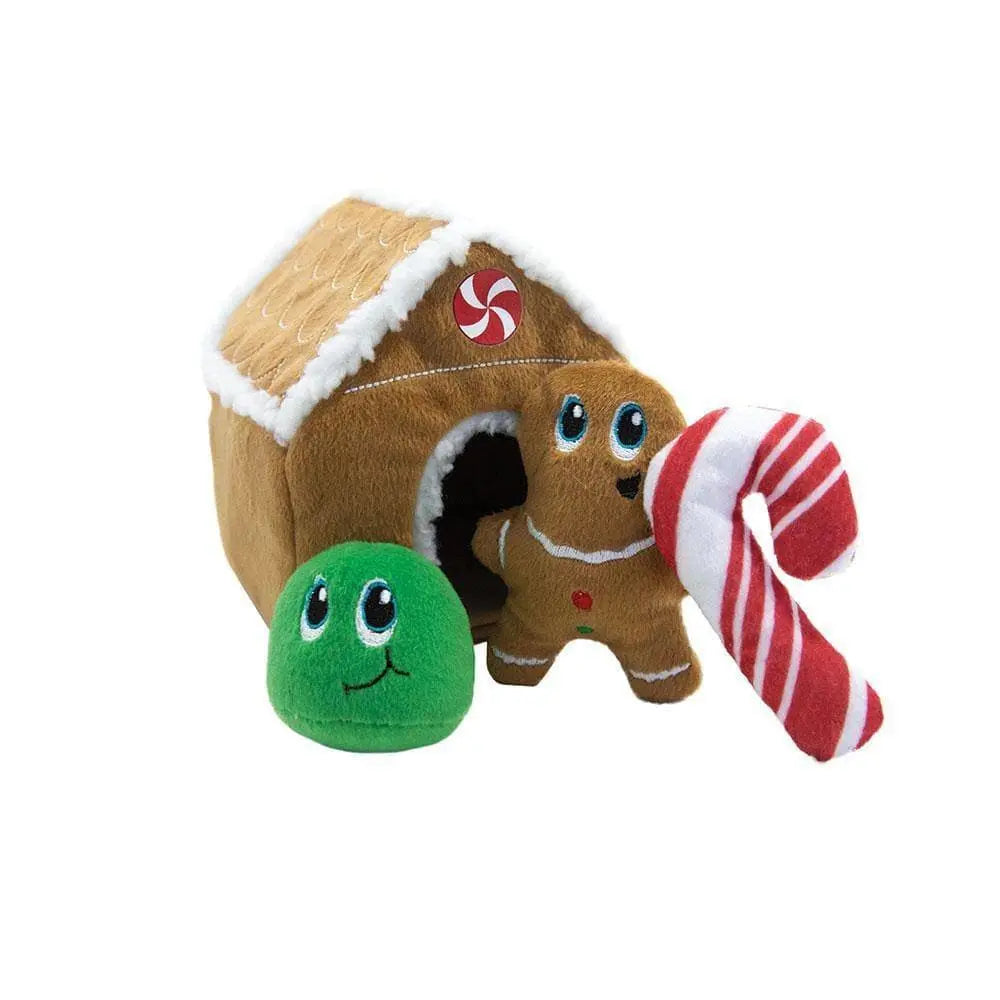 Outward Hound® Gingerbread House Puzzle Plush Dog Toys Brown Color 8 X 6 X 6 Inch Outward Hound®