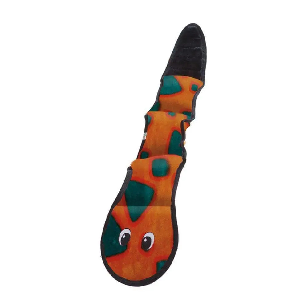 Outward Hound® Invincibles® Snakes Chews Dog Toys Orange/Blue Color Small Outward Hound®