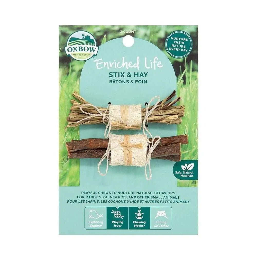 Oxbow Animal Health® Enriched Life Stix & Hay for Small Animal Oxbow Animal Health®