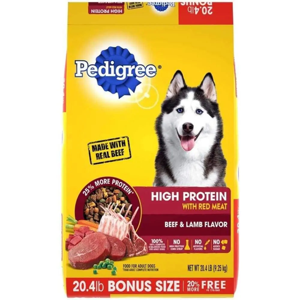 Pedigree High Protein w/Red Meat Dry Dog Food Beef & Lamb Pedigree